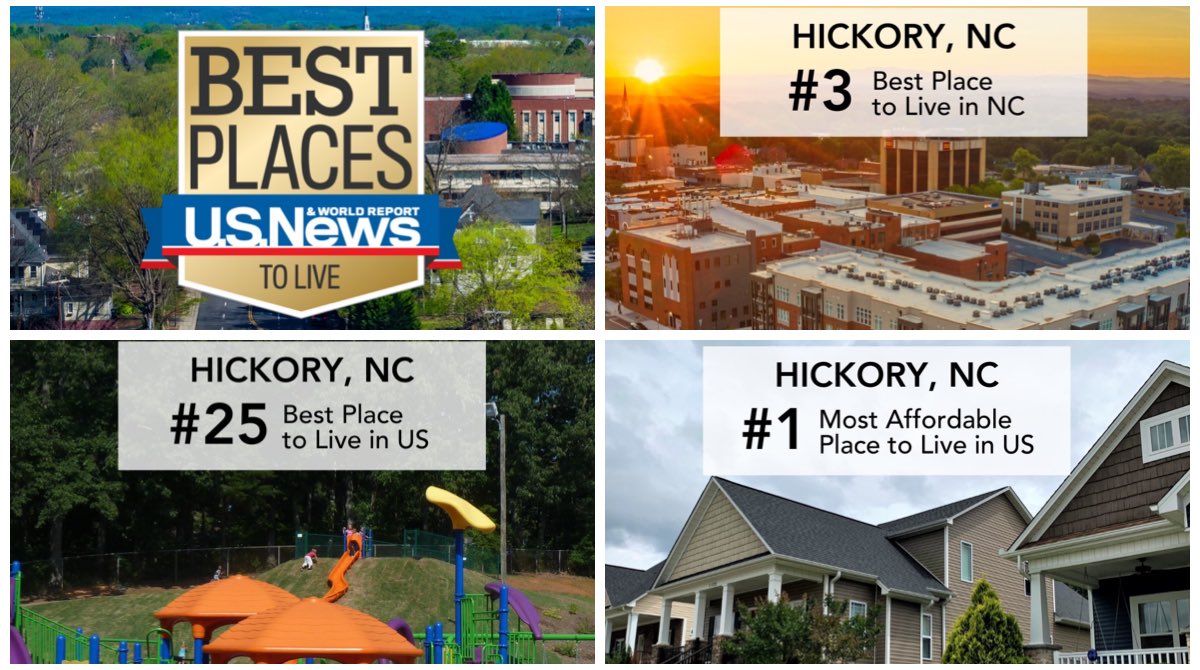 LR 🤝 ❤️ Hickory Hickory, North Carolina - home of @LRbears @lenoirrhyne tops the list for the 2nd year in a row as 🇺🇸 most affordable metro and ranks 25th among the country’s best places to live, according to the latest report released by @usnews @CityofHickory