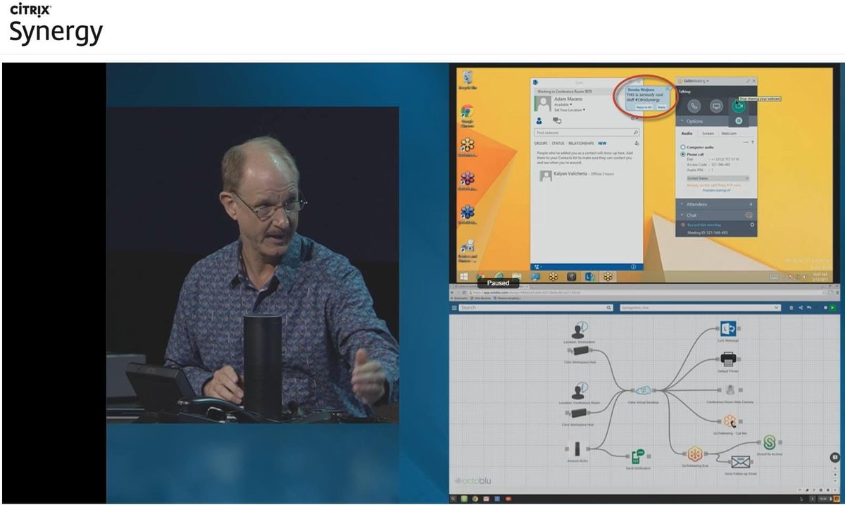 Time flies, this was today in 2015 where I joined the keynote demo by  @chrisfleck during his demo on Citrix Synergy #notinvited #fun #citrixsynergy