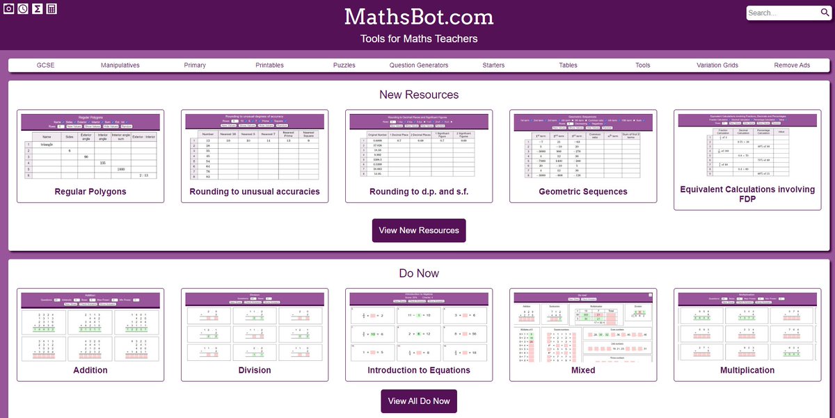 So tomorrow MathsBot.com turns 10 years old! There's PLENTY of work to do, but lots I'm really quite proud of.

To celebrate, use the code 'decade' on the homepage to unlock ad-free mode for the weekend.

Thanks to everyone over the years that have supported the site.