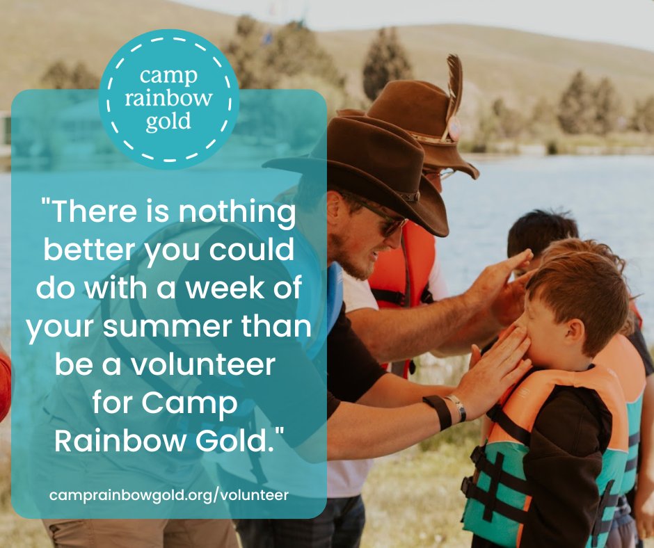 Our three biggest camps of the year are NEXT MONTH! 

Spend a few days or a week with Camp Rainbow Gold, and experience the joy, love and laughter of Camp! 

Apply to volunteer or learn more at camprainbowgold.org/volunteer/. 

#camprainbowgold #crg #keepshining #forthekids #camp