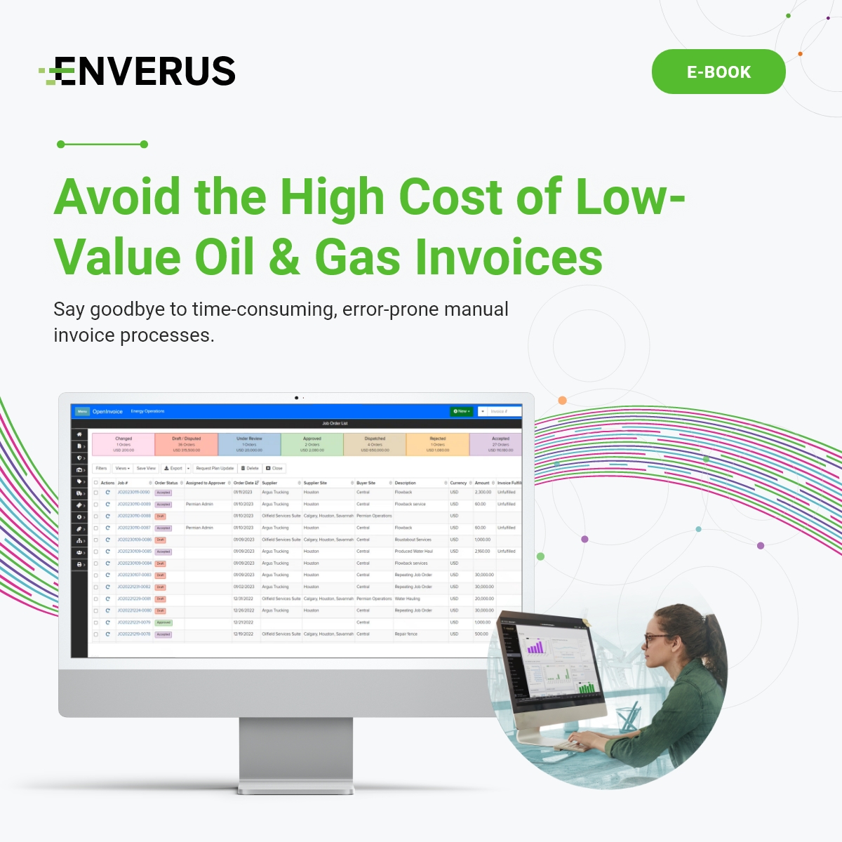 EnverusEnergy's tweet image. Tired of long #invoicing cycles, overbilling and supplier disputes? Get our free e-book now to learn how E&amp;amp;Ps can process more invoices with fewer AP staff while boosting #pricecompliance, processing times and #spendanalytics: bit.ly/3o3v5rT