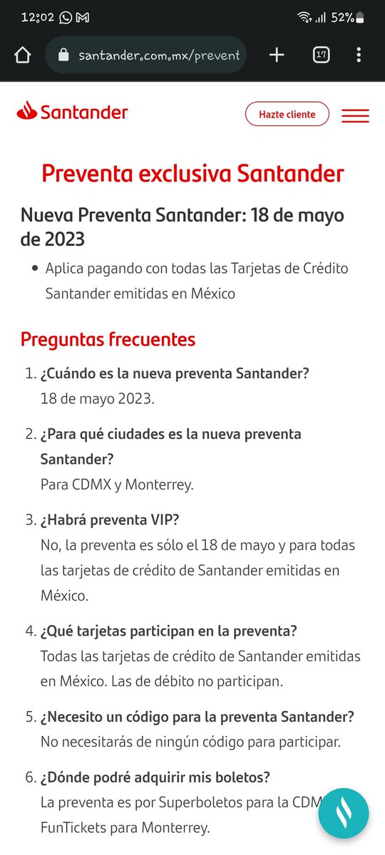 aShoOoN's tweet photo. @SantanderMx Y es la página oficial consultada hace un momento, no viene nada de la información que comentan https://t.co/gWpOGLPq2I