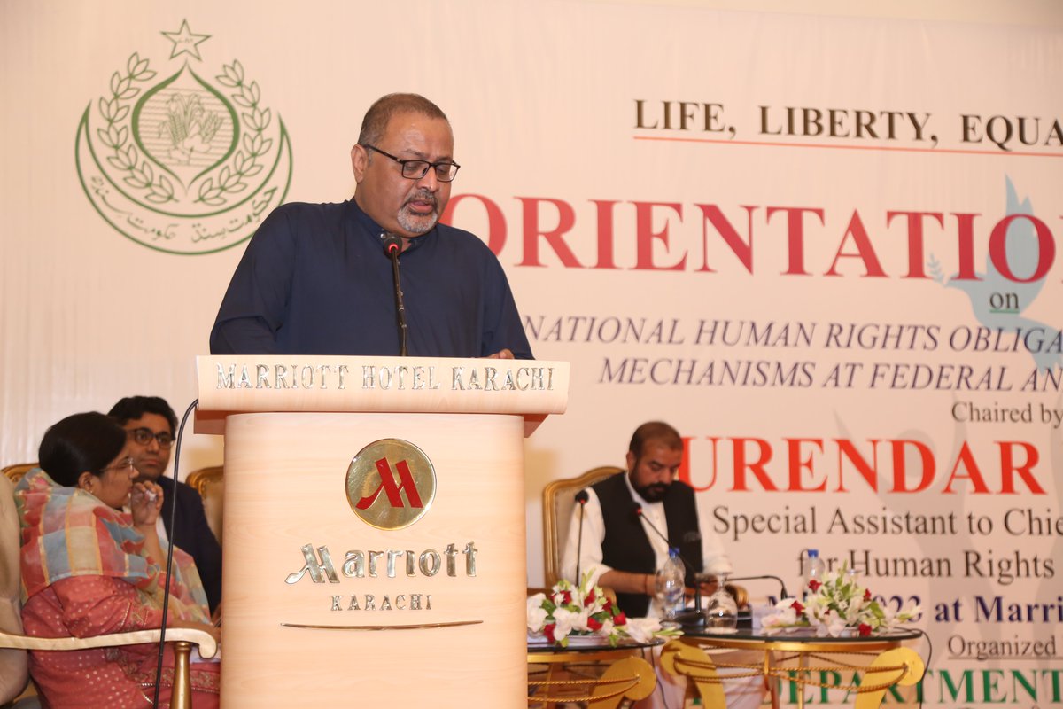 HumanRightsGovt's tweet photo. KARACHI: Sindh Human Rights Department (SHRD) hosted an orientation session under the banner of "Orientation Session on International Human Rights Obligations and its Implementation Mechanism at Federal and Provincial Level". 

#Sindh4HumanRights https://t.co/8BksKRcGrX