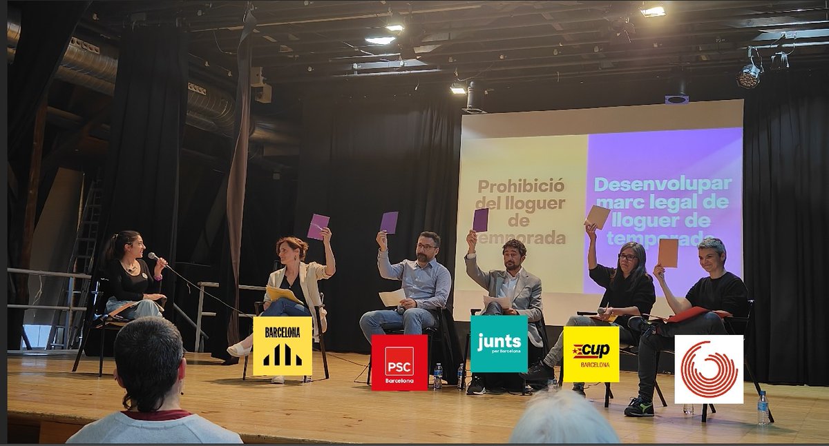 Mosaic_Coop's tweet photo. Una imatge val més que mil paraules:

"Prohibició de lloguers de temporada" (taronja) o "Desenvolupar marc legal de lloguer de temporada?" (lila)

#CasaoInversio https://t.co/pjTOadjyk9