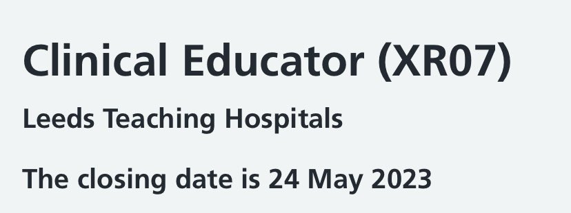 Toseka Naqvi (@naqvitoseka) on Twitter photo An amazing 9mth secondment opportunity for a Band 7 Clinical Educator in TRS. Please get in touch if interested or apply using the link below:
beta.jobs.nhs.uk/candidate/joba…
@TRSCSU @dianearmstr1 <a href="/becky5368/">Rebecca Kenney</a> <a href="/gemmakatedavis/">Gemma Kate Davis</a> <a href="/masontracy0/">Tracy Mason</a> @TanzRayaz <a href="/Workbased_L/">Work Based Learners LTHT</a> An amazing 9mth secondment opportunity for a Band 7 Clinical Educator in TRS. Please get in touch if interested or apply using the link below:
beta.jobs.nhs.uk/candidate/joba…
@TRSCSU @dianearmstr1 <a href="/becky5368/">Rebecca Kenney</a> <a href="/gemmakatedavis/">Gemma Kate Davis</a> <a href="/masontracy0/">Tracy Mason</a> @TanzRayaz <a href="/Workbased_L/">Work Based Learners LTHT</a>