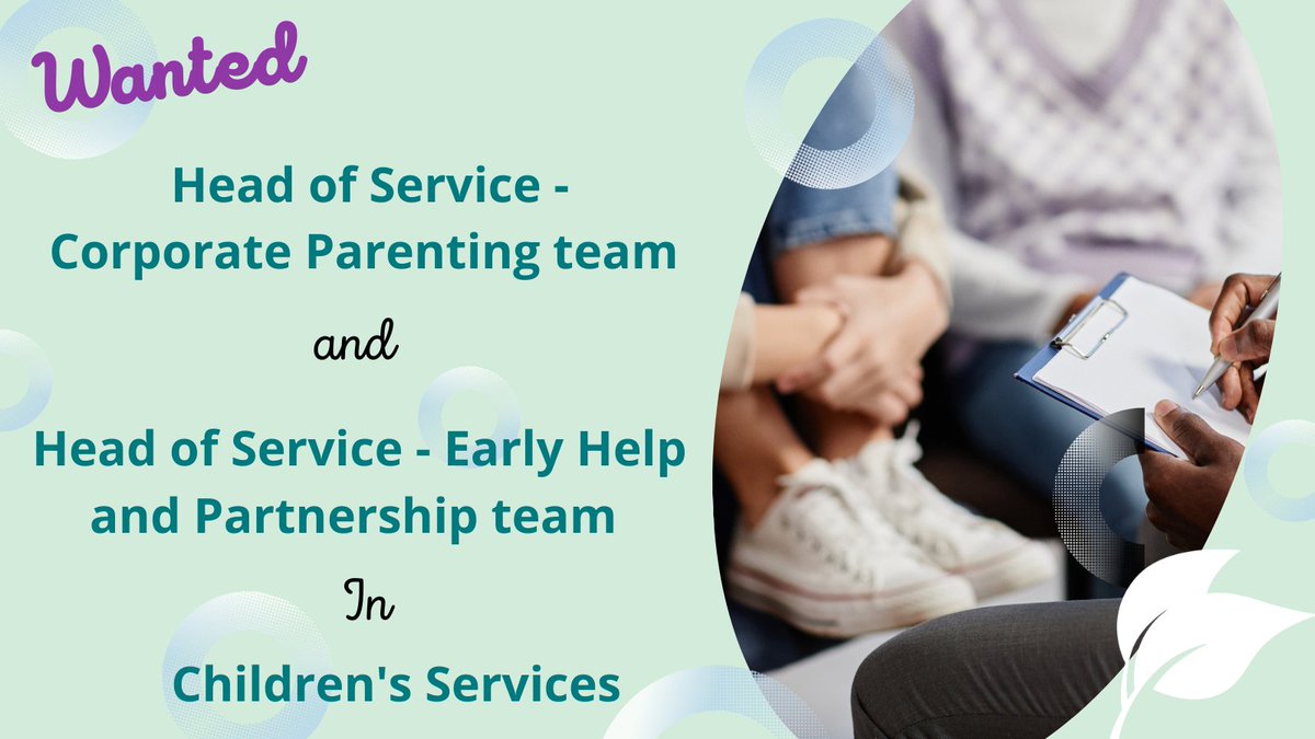 Fantastic opportunity for 2 experienced Heads of Service, to join either our Early Help &amp; Partnership or Corporate Parenting teams. We offer an attractive salary &amp; benefits, including relocation funds. For more info, go to: devon.gov.uk/workingfordevo… #socialcare #DevonJobs #Careers