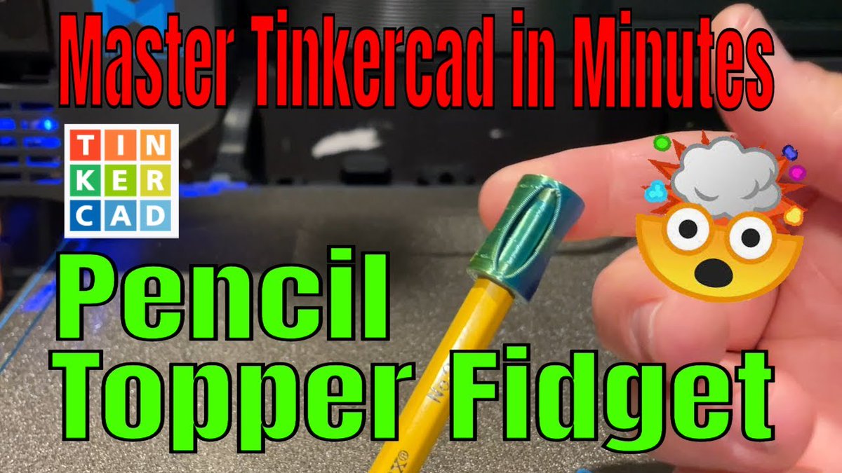Make Your Own #Tinkercad Print-In-Place Pencil Topper Fidget In Minutes

Watch Now: youtu.be/OGgRiZo9O_A

#adskPencilChallenge #STEM