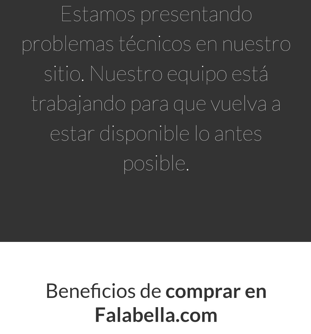 CottonDragonfly's tweet photo. @FalabellaAyuda colapsó página, app, todo y al intentar comprar, el sistema tira para afuera de cualquiera de las dos formas. https://t.co/OGgYsSwg6e