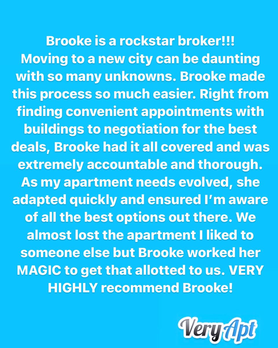 VeryAptCo's tweet photo. Find your dream apartment with expert advice from our concierge services to assist you throughout the whole process. We love hearing your apartment search feedback and broker satisfaction. Review your apartment finding experience on https://t.co/spwNIs6biX today! https://t.co/sMHtD5gxpt