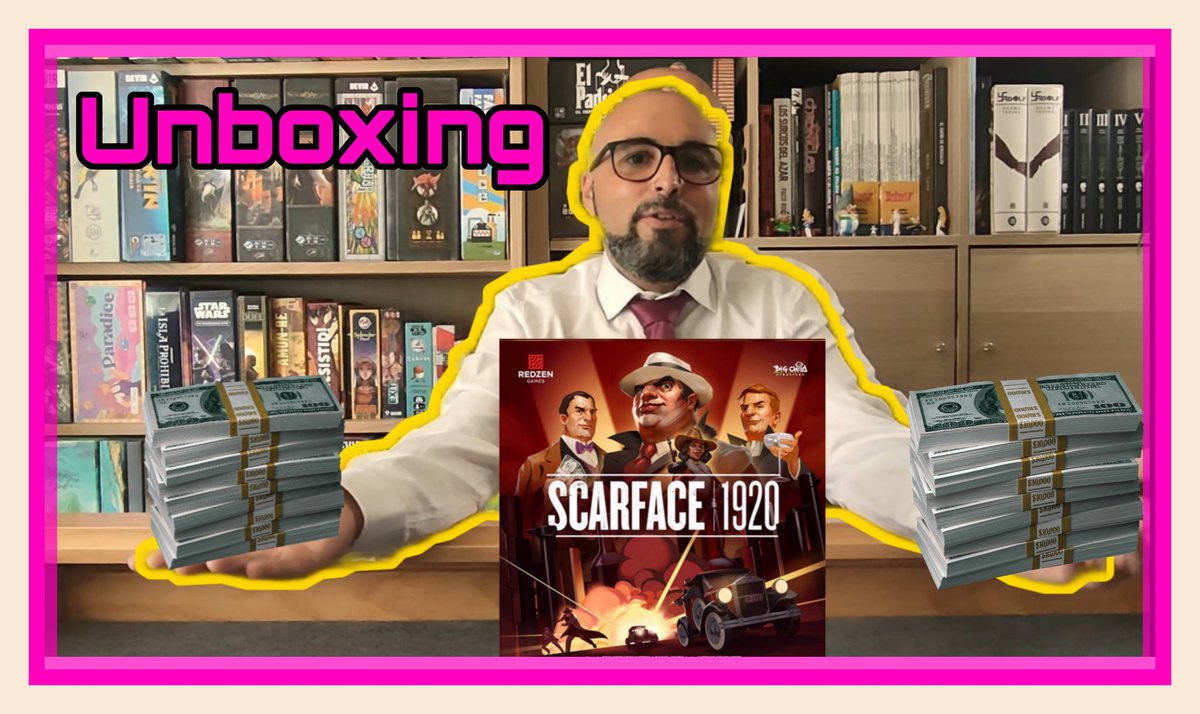 SCARFACE 1920-Unboxing
Chicago y la Ley Seca.

👇👇👇

youtu.be/uSoPrsvLA-0

#scarface1920 #juegosdemesa
#unboxing
#boardgames
#Deckbuilding
#colocaciontrabajadores
#controldeareas