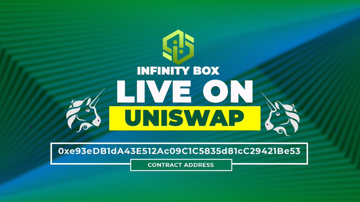 InfinityBox_'s tweet image. 😀🔥INFINITY BOX IS LIVE NOW ON UNISWAP🔥

[0% BUY/SELL TAXES]

✅ KYC ✅ AUDIT ✅ SAFU

✅Contract:
0xe93eDB1dA43E512Ac09C1C5835d81cC29421Be53

❄️Dextools:
dextools.io/app/en/ether/p…

🐱Dexview:
dexview.com/eth/0xe93eDB1d…