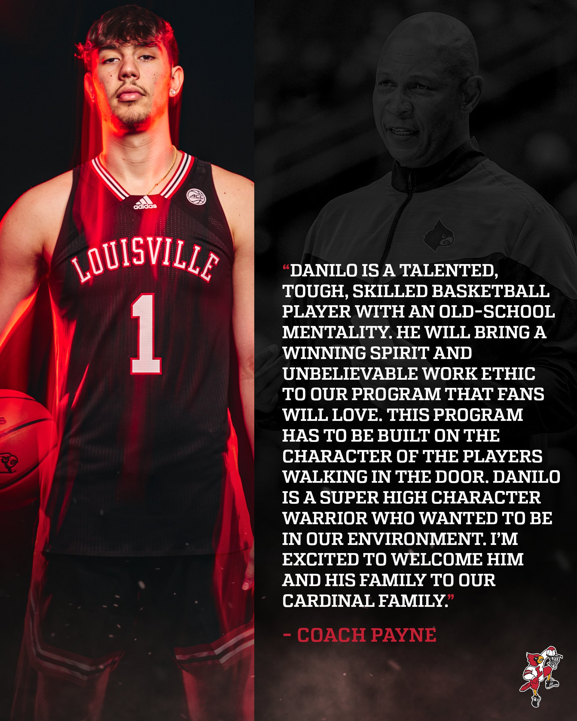 Louisville Men's Basketball on X: .@CoachKennyPayne on what @Daniloj03 is  bringing to The Ville. #GoCards  / X