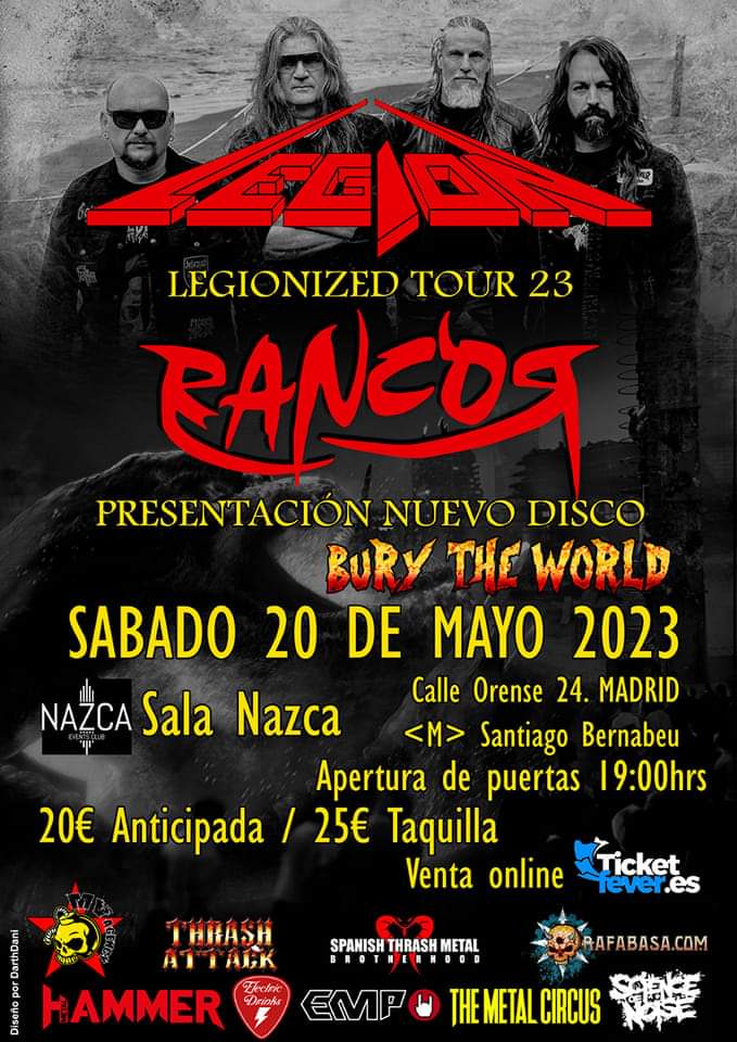 El Sábado presentamos Bury The World junto a los históricos LEGION.