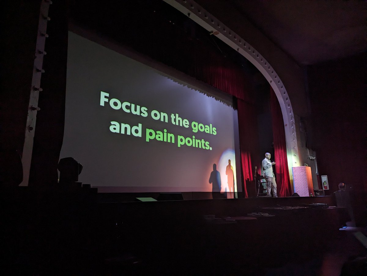 So much good stuff here today! <a href="/adekunleoduye/">Adekunle Oduye</a> on stage right now dropping so much good info on keeping systems thriving through change. #ConvergeUS