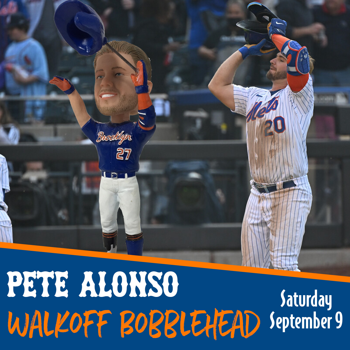 We're celebrating 10 days 'til ⚾️pening Day by giving 10 Pete Alonso Polar  Bear Bobbleheads away! ❄️🐻 To enter, just follow us and like…