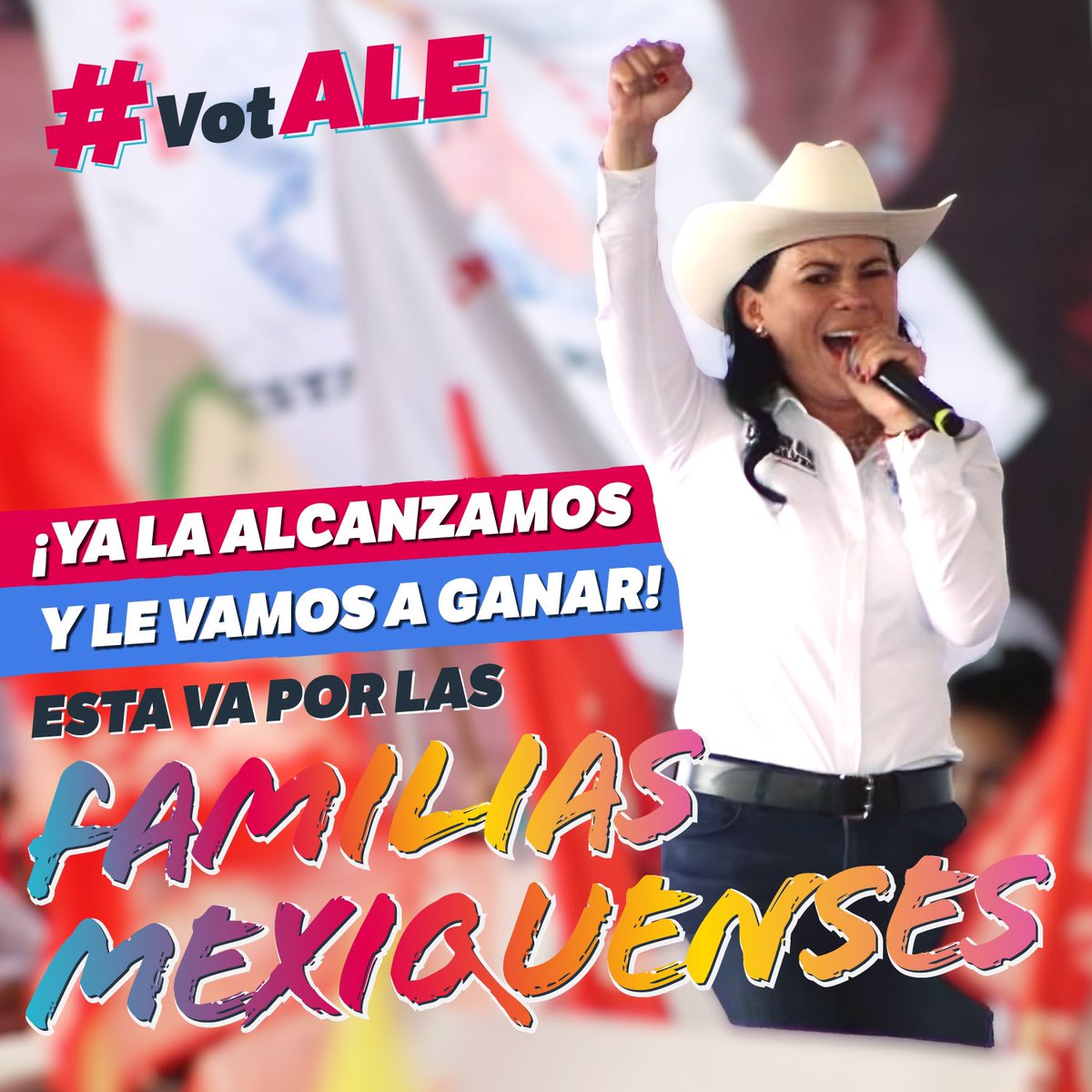¡Ya los alcanzamos y les vamos a ganar! Sigamos caminando hombro a hombro con miles de valientes que quieren hacer la diferencia para las familias mexiquenses. El 4 de junio vota por la capacidad y las mejores propuestas. #DebateEdoméx #AleGobernadora #VotALE #ComparaYElige