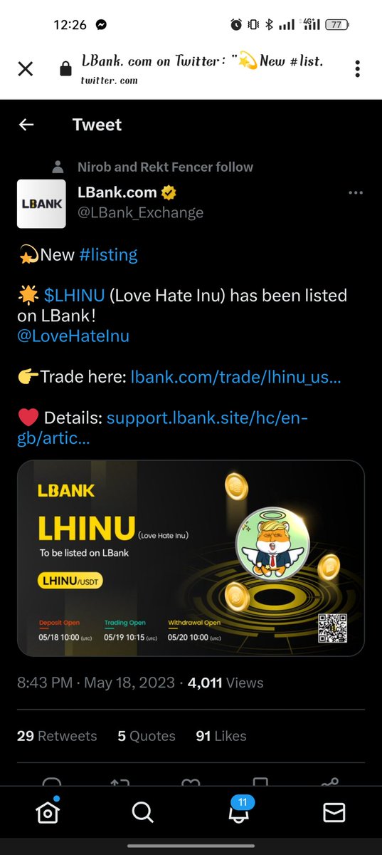 Rnbw_T's tweet photo. @LoveHateInu Wow i can't believe it😳😳😳. Next pepe. 1000× soon https://t.co/iwoWaJ9Gwn