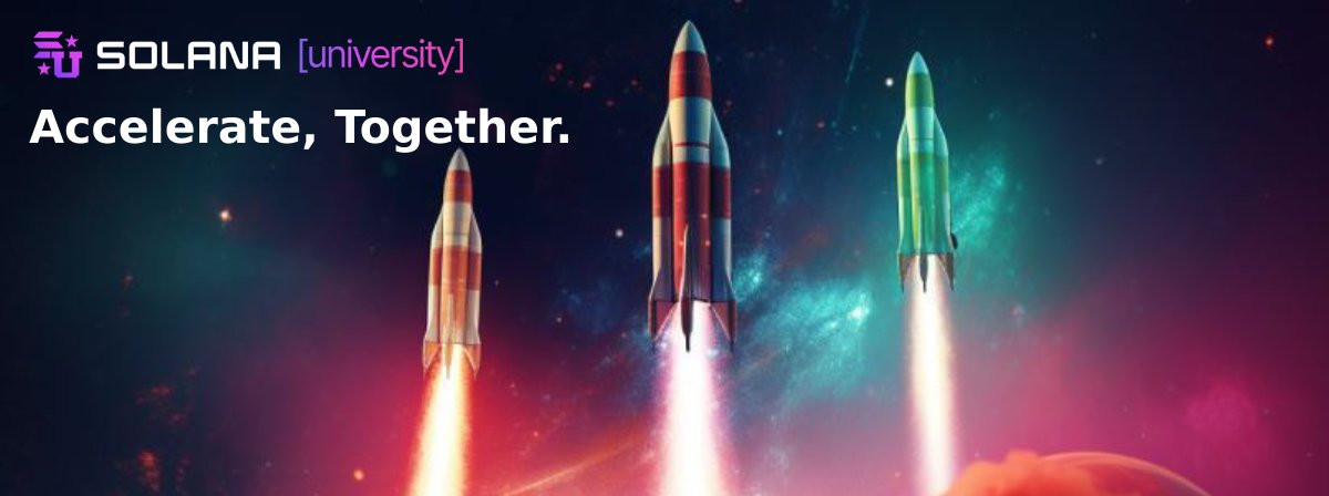 ryan_trat's tweet image. 🧵#Solana, it's time to blast off.
🚀 The @SolanaUni Accelerator has just kicked off and I couldn't be more excited.
For the next three months, early-stage start-ups and projects will be propelled to new heights and get ready to take on the world.
#web3accelerator