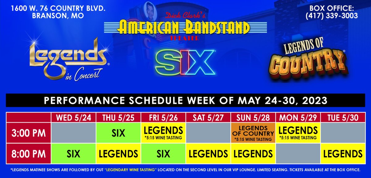 LegendsBranson's tweet photo. We're hoping to see you this week! 🥳
#legendsinconcert #legendsofcountry #bransonmo #bransonmissouri https://t.co/NbuDkQWXH6