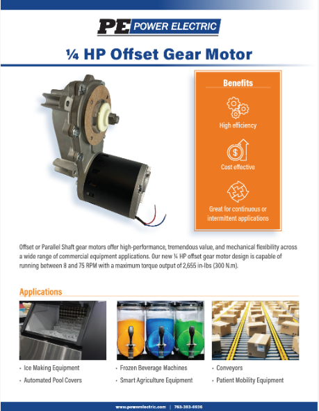 PowerElectricMN's tweet photo. It's getting hot and to cool off you need cold drinks. Cold drinks need lots of ice. Lots of ice needs dependable motors in your equipment.  Our new ¼ HP offset gear motor is dependable and high performing at a competitive price. More information?  

https://t.co/3Qmc4EOrUB https://t.co/tLpxsf2pHm