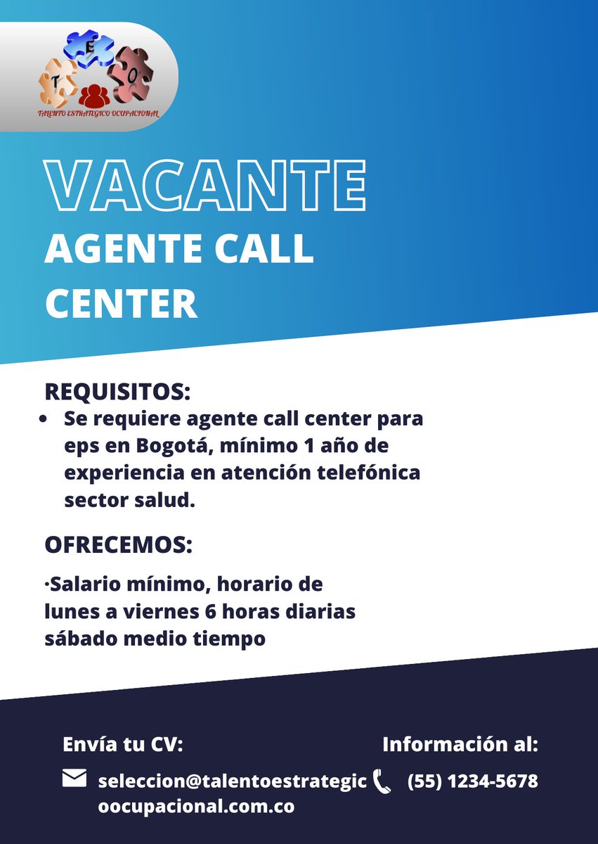 #trabajosihay #empleobogota #callcenter