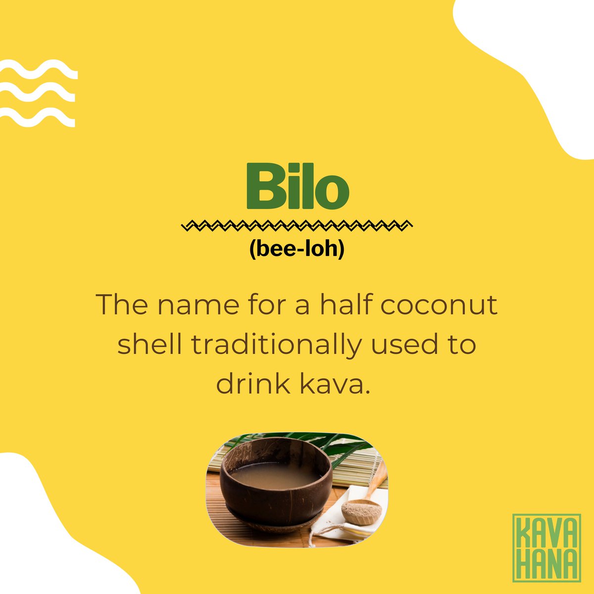kavahana's tweet photo. Kava Terms Vol. 1 📚🧐
1️⃣ Nakamal: traditional meeting place 🏡
2️⃣ Bilo: the 🥥 used to drink kava
3️⃣ Tanoa: kava's centerpiece
#kava #antianxiety #sober #losangeles #bula #bulabula #drinkkava #cheers #kavaroot #buykava #islandculture https://t.co/0gAIkPogQM