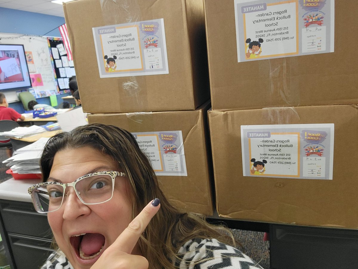 Ahhhhhhh!! I love when both my amazing jobs collide! TBIC bookbag delivery day at my elementary school! So so excited ! <a href="/SuncoastCGLR/">Suncoast GL Reading</a> <a href="/ThePattersonFdn/">The Patterson Foundation</a>