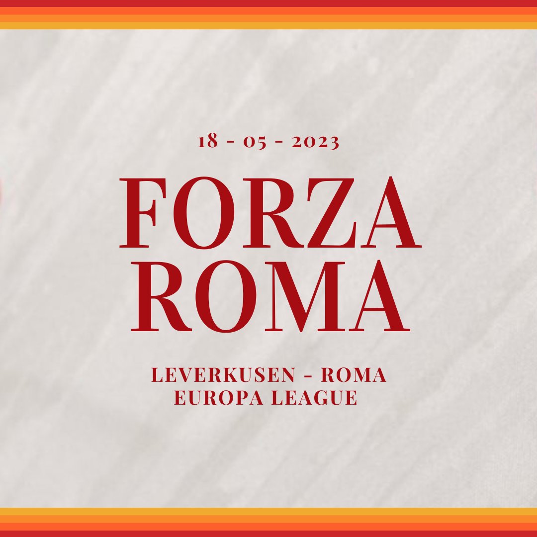 Forza Roma!

@OfficialASRoma

#ASRoma #LeverkusenRoma #Mourinho