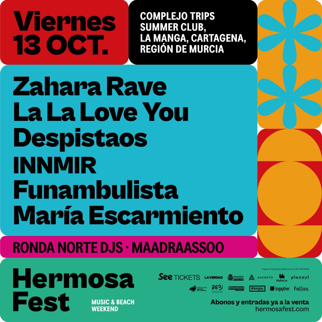 hermosafest's tweet photo. 🎟️ YA A LA VENTA las ENTRADAS DE DÍA y ABONOS
https://t.co/4xpsvOgwq4
¿Qué día no te quieres perder? ¡Nos vemos en octubre en #LaManga! https://t.co/dGu9TRU2hW