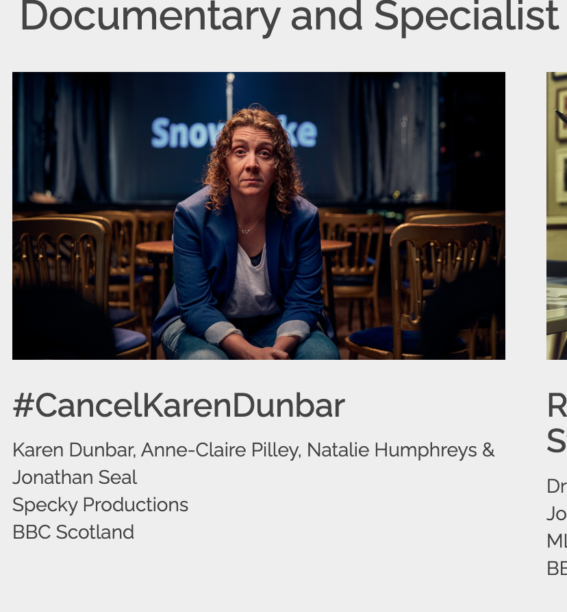 Specky Productions (@speckyproducti1) on Twitter photo She didn't get cancelled. She got nominated for an award! Thank you RTS Scotland! <a href="/RTSScotland/">RTS Scotland</a> <a href="/karendunbar147/">Karen Dunbar</a> <a href="/BGPostTeam/">Blazing Griffin Post</a> <a href="/NatHumphreys/">Natalie Humphreys</a> <a href="/GavTSmith/">Gavin Smith</a> <a href="/NathanByrne__/">Nathan Byrne</a> She didn't get cancelled. She got nominated for an award! Thank you RTS Scotland! <a href="/RTSScotland/">RTS Scotland</a> <a href="/karendunbar147/">Karen Dunbar</a> <a href="/BGPostTeam/">Blazing Griffin Post</a> <a href="/NatHumphreys/">Natalie Humphreys</a> <a href="/GavTSmith/">Gavin Smith</a> <a href="/NathanByrne__/">Nathan Byrne</a>