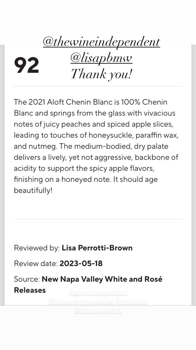 We are excited to receive our first ever review of our 2021 Chenin Blanc with @TheWineInd rated by @LisaPBMW.   We are just getting started and have 2022 now available if you would like to purchase a 3 pack.  #napavalley #cheninblanc #heritagevines #popevalley