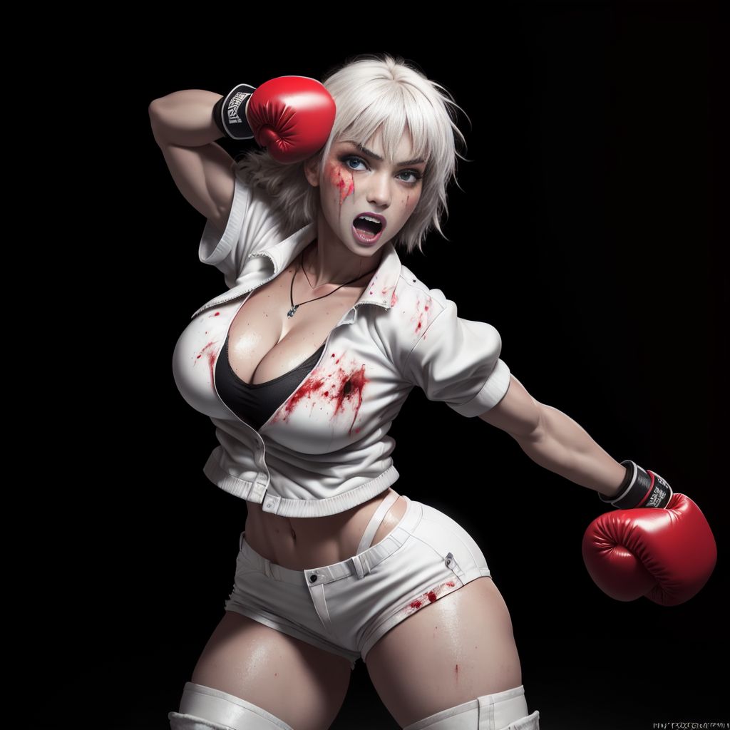 AINNarratives's tweet photo. #sexywomens #naughtynarratives #vision #generativeai #aishooting #aiart #art #girlpower #portraits #model #dalle2 #midjourney #stablediffusion #boxe #combat https://t.co/X1eQXGP4fb