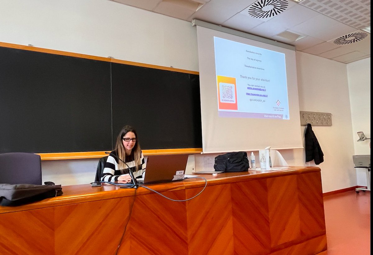 Today 'Constitutionally Speaking' Lecture by EUWONDER Chair Holder Professor Elettra Stradella on 'Women's Rights and Multiculturalism'.
Thanks indeed to Professor Veronica Federico for the invitation!
#gender #multiculturalism #GenderIssues
