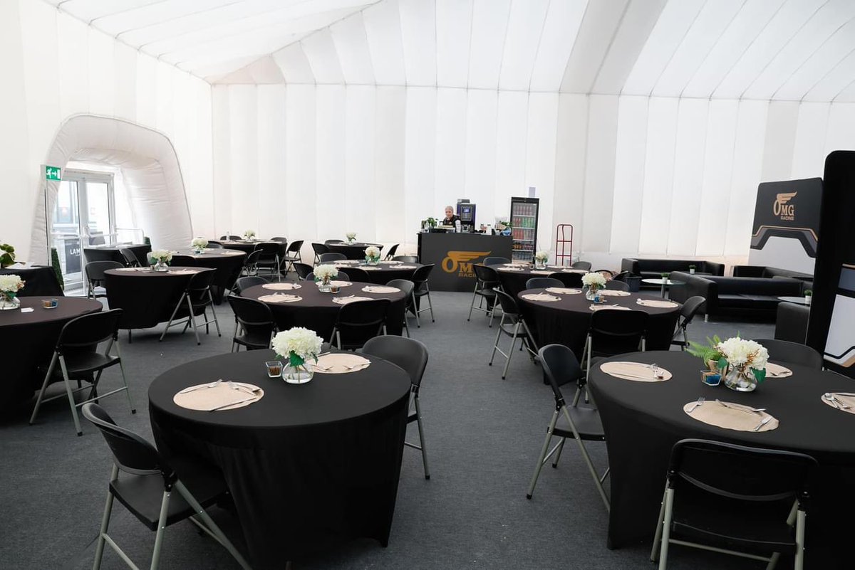 Evolutiondome's tweet photo. All set at @DoningtonParkUK for @OMGRacingUK ahead of Round 3 of the @OfficialBSB this weekend. #Events #Hospitality #TemporaryStructures #InflatableStructures https://t.co/vJ4M3nennf