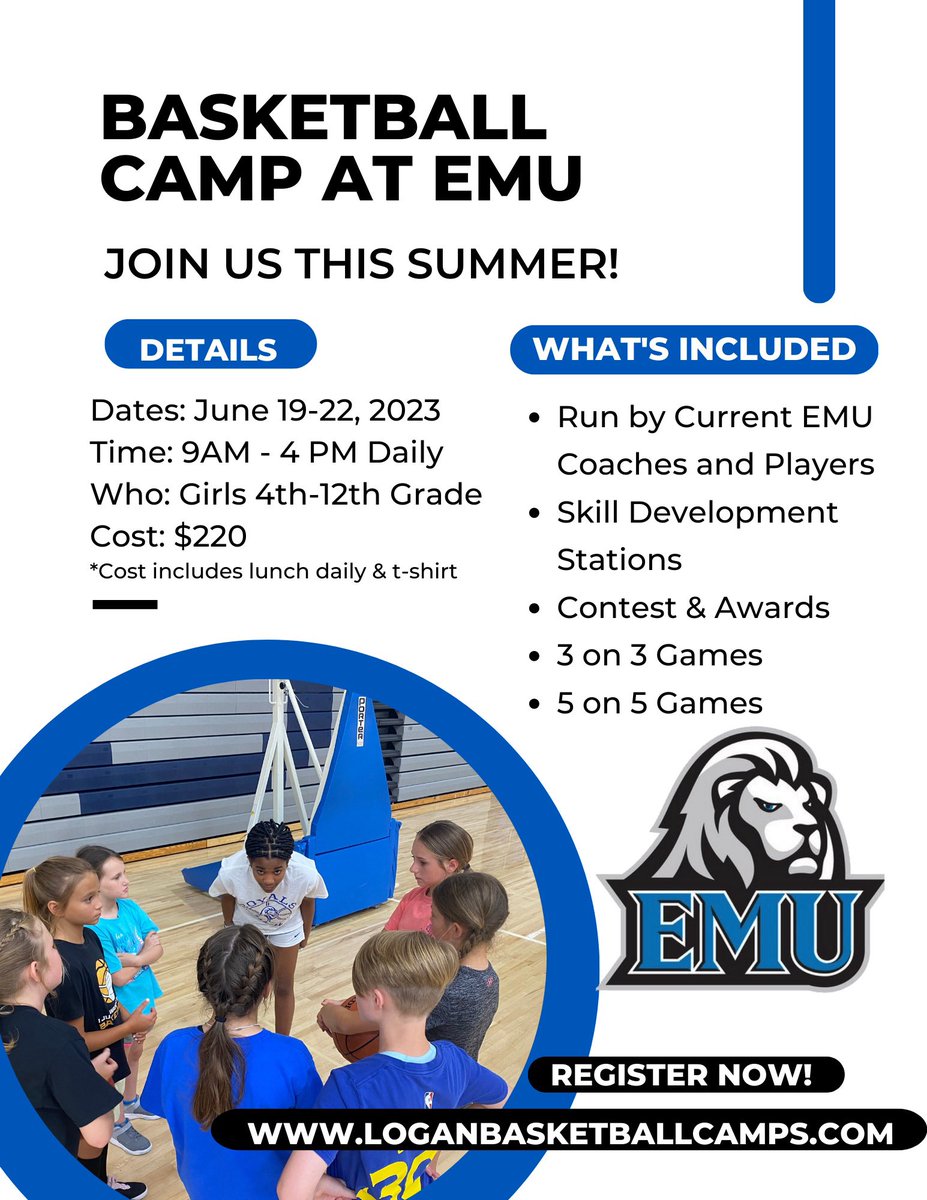 Registration for our kids camp is currently low. If you plan to join us this summer, please sign up asap so we don’t have to cancel this fun week for everyone! 
 loganbasketballcamps.com/individual-cam…
