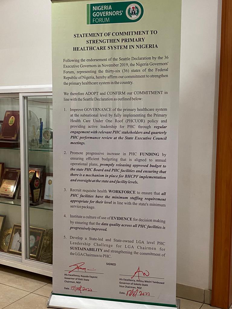 The #PHC Leadership Challenge was instituted with the aim to encourage States to fulfill their Commitment to strengthen Primary Health Care in Nigeria following the Seattle Declaration <a href="/gatesfoundation/">Gates Foundation</a> <a href="/NphcdaNG/">NPHCDA</a> <a href="/UNICEF_Nigeria/">UNICEF Nigeria</a> <a href="/WHONigeria/">WHO Nigeria</a> <a href="/gavi/">Gavi, the Vaccine Alliance</a> <a href="/UN_Nigeria/">United Nations Nigeria</a>