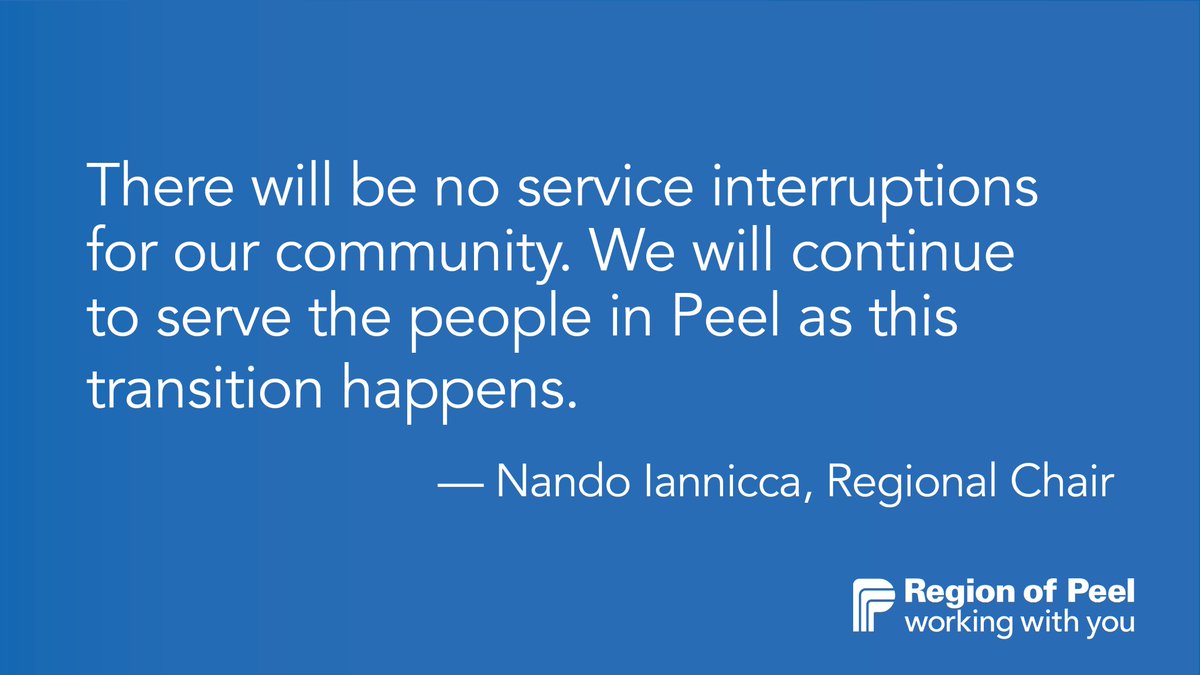 regionofpeel's tweet photo. The provincial government introduced a proposed legislation - Hazel McCallion Act - that will address the future of Peel. 

Read Regional Chair Nando Iannicca’s statement below: https://t.co/71XHbv5YUT