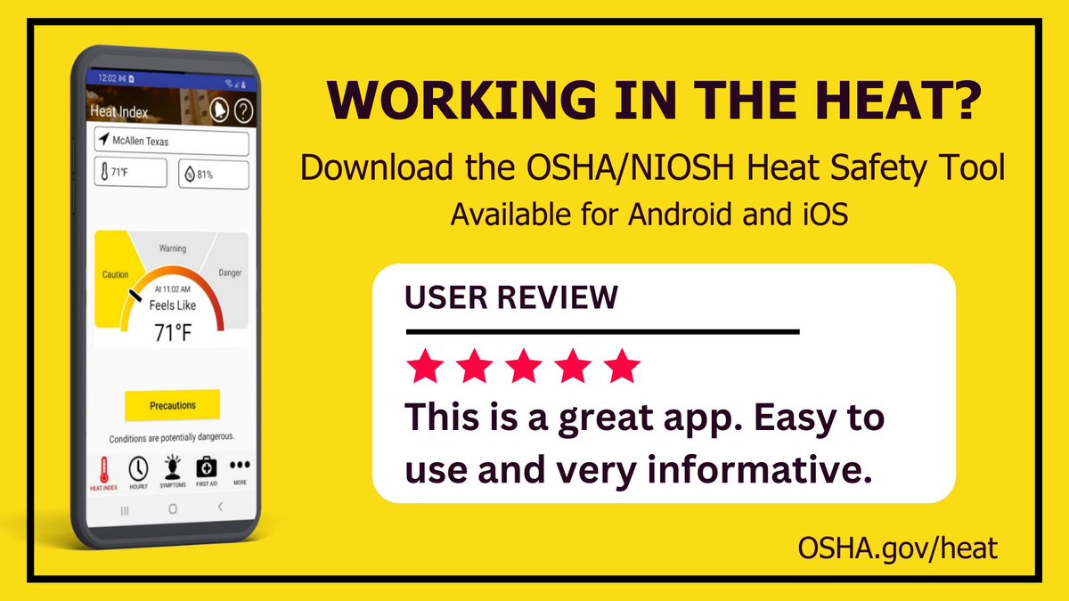 OSHA_DOL on Twitter "When you're working in the heat, safety comes