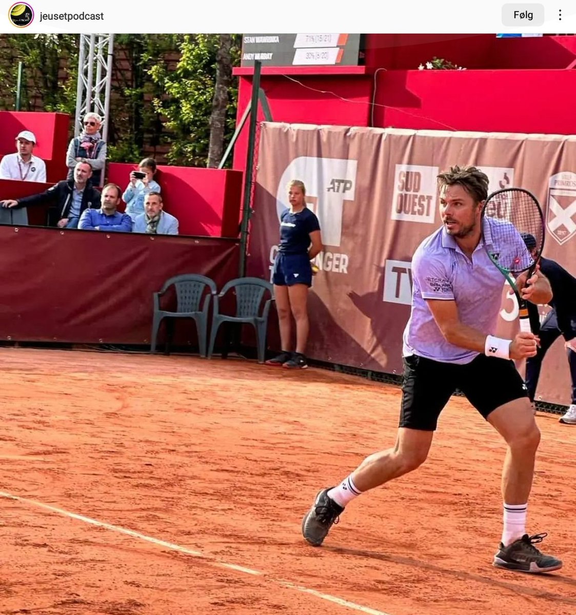 Unfortunately it didn't work out for Stan tonight in Bordeaux, but he got as far as to the QF 

#BNPPprimrose #Wawrinka #stanwawrinka #stanislaswawrinka 

(Pic via jeusetpodcast on IG)