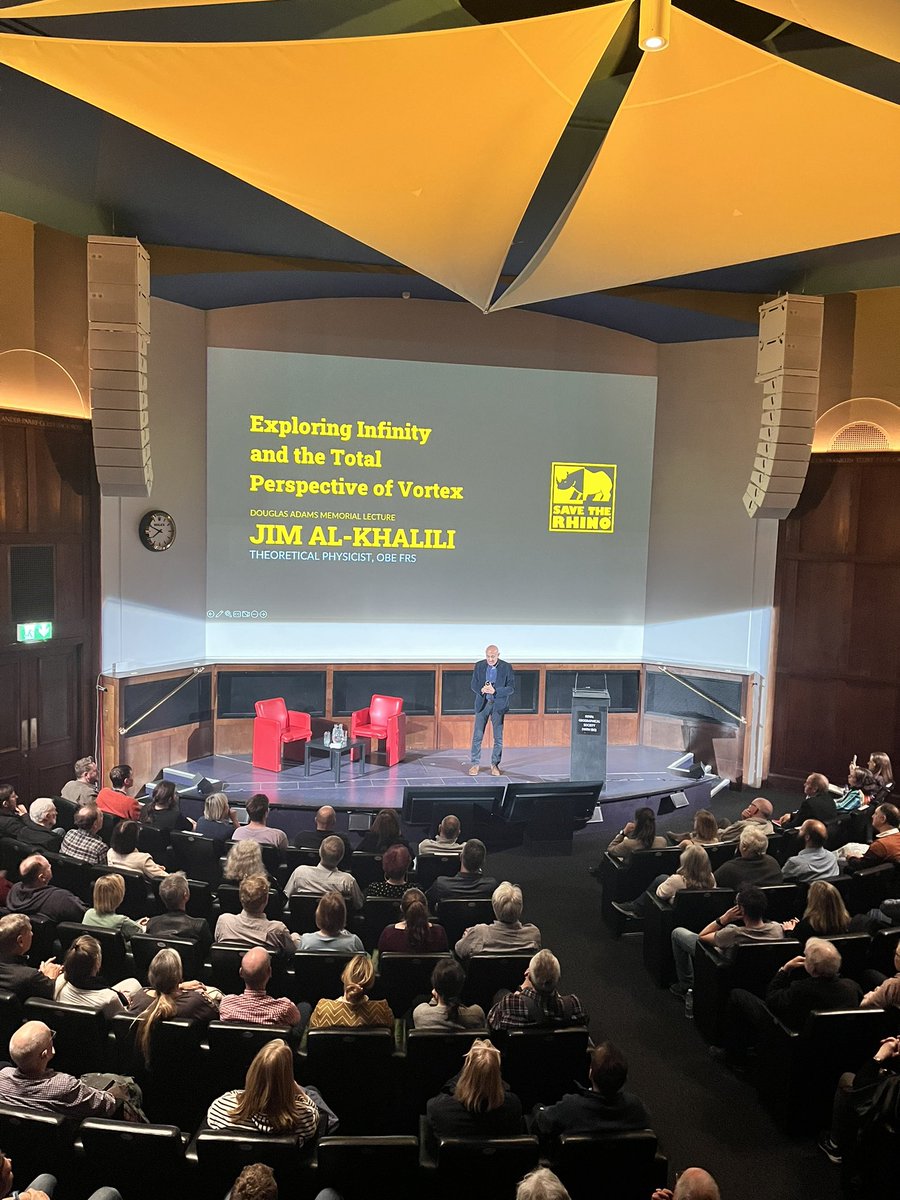 Our first talk: Exploring infinity and the total perspective of vortex, with <a href="/jimalkhalili/">Jim Al-Khalili</a>

… we think Douglas would have enjoyed this! 

#DAML2023