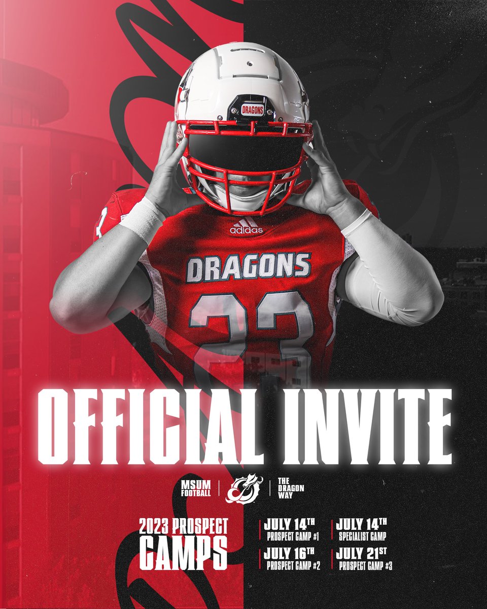 Thank you @MSUMDragons for the camp invite! @coach_needer #TheDragonWay