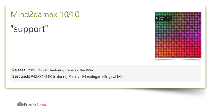 mind2damax reviewed P4SS3NG3R featuring Pelany - The Way. 10/10