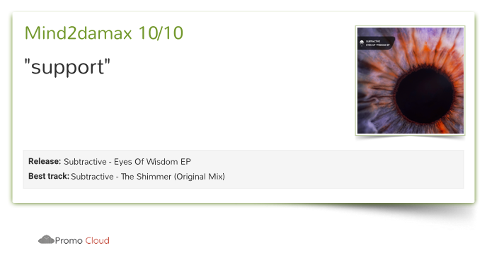 mind2damax reviewed Subtractive - Eyes Of Wisdom EP. 10/10