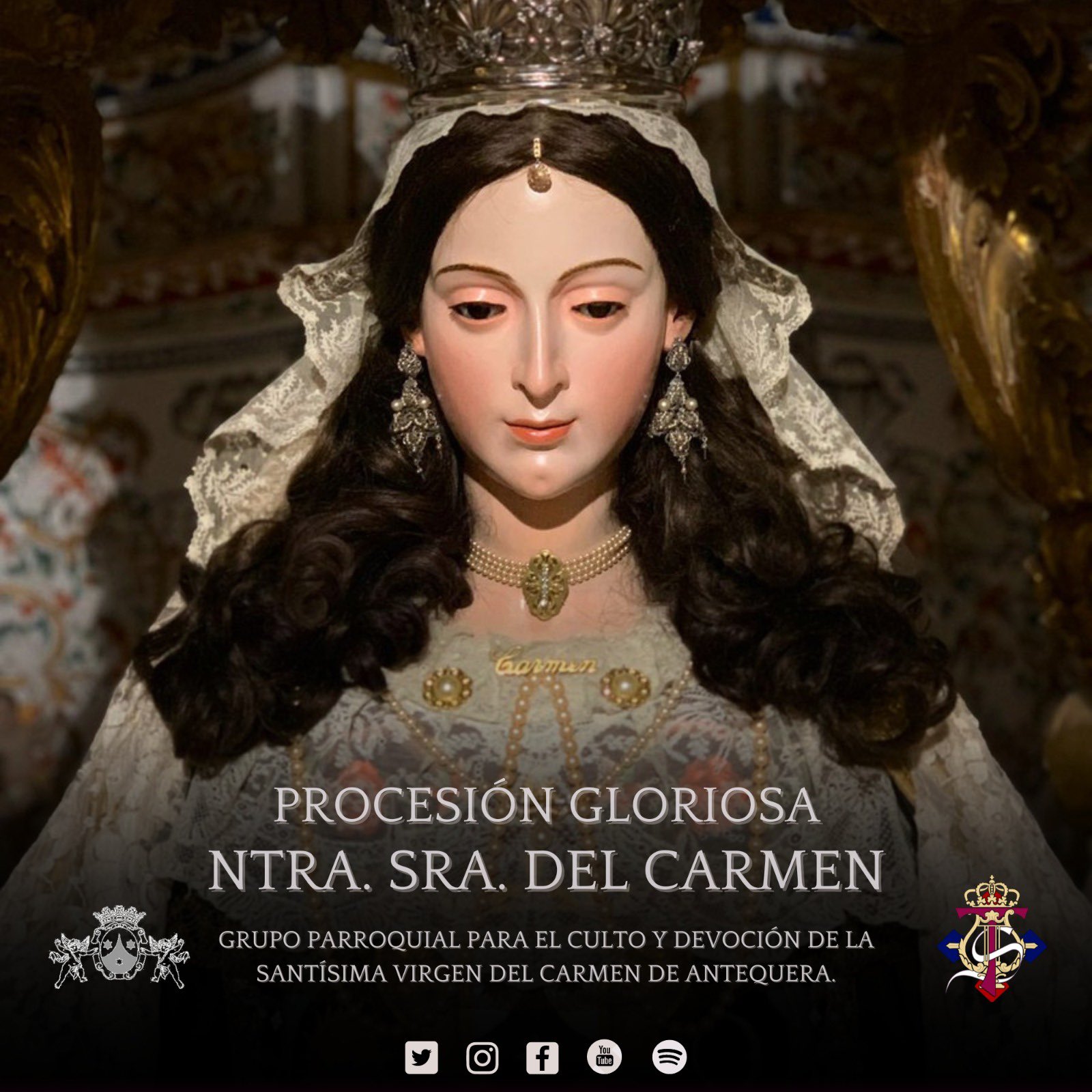 Horario e Itinerario Procesión Virgen del Carmen. Antequera 06 de Julio