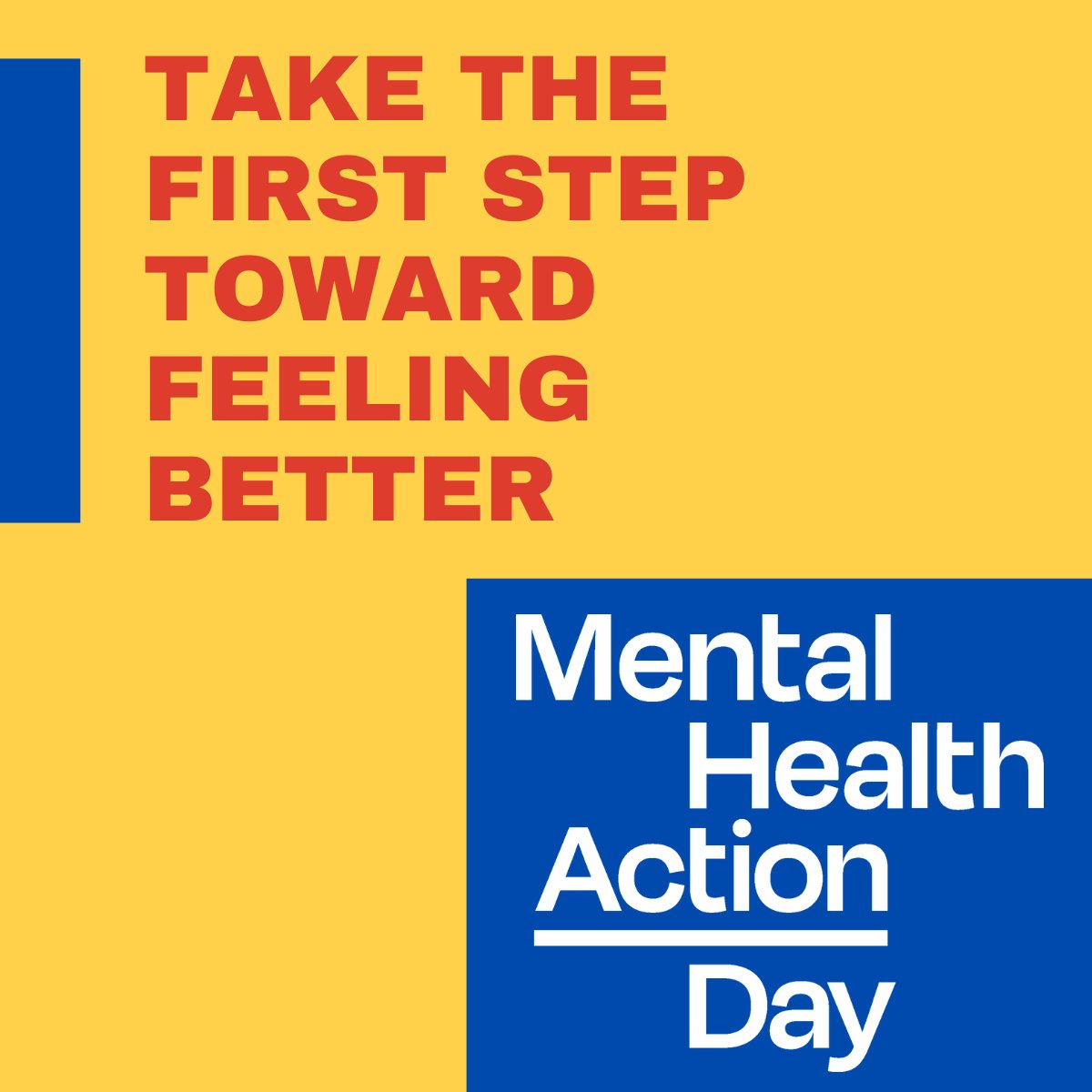 Today is Mental Health Action Day. This day was created to shift our mental health culture from awareness to action.

We're proud to be part of this movement that is powered by a growing coalition of more than 1750 nonprofits...

#MentalHealthAction   1/4
