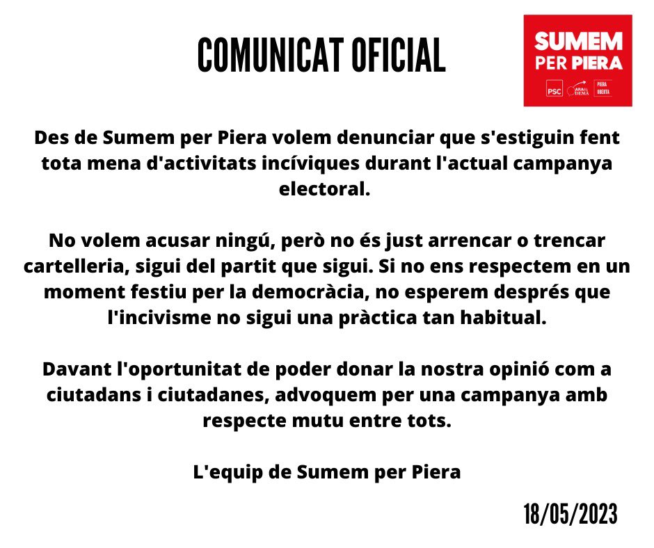 Sumem per Piera tweet media