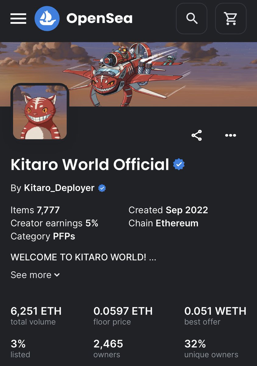 Only 3% of Kats listed. 

No staking, just conviction. 💯