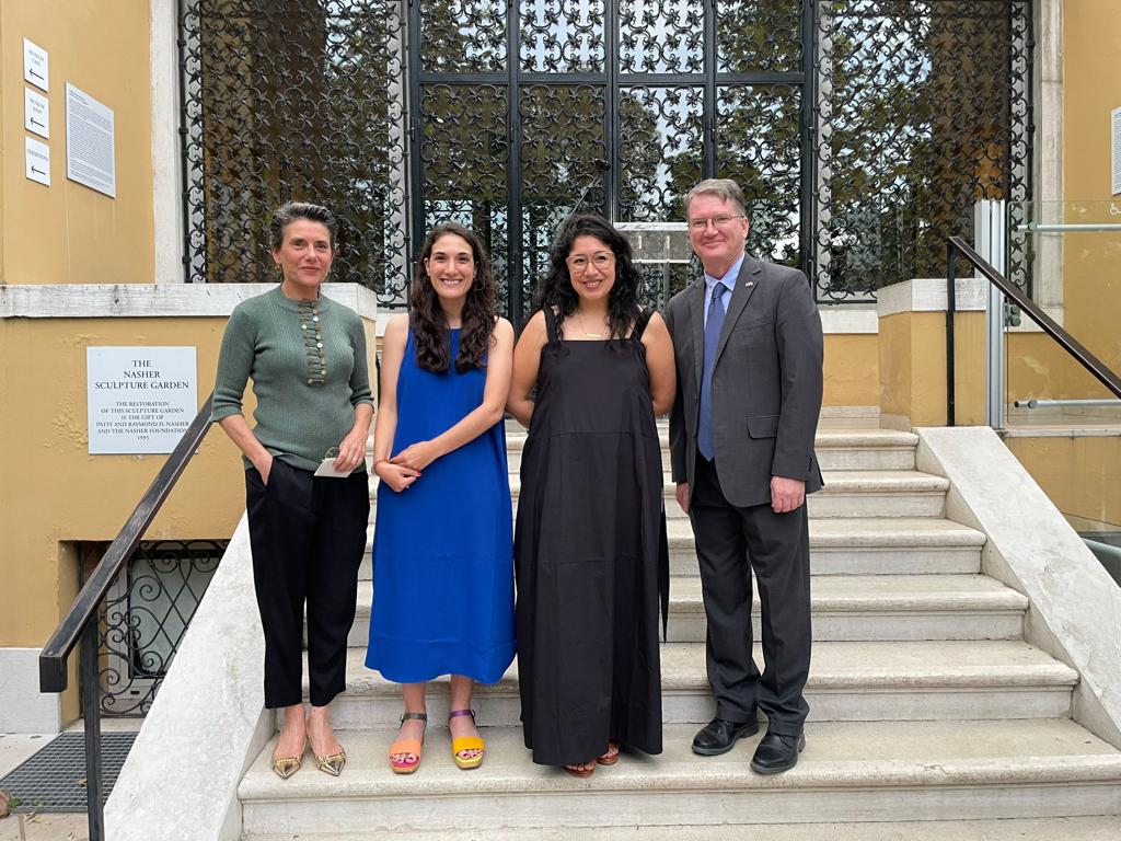 Chargé d'affaires Shawn Crowley at @PeggyGuggenheim in Venice, which has curated the U.S. pavilion at <a href="/la_Biennale/">La Biennale di Venezia</a> for over 30 years, in collaboration with <a href="/CultureAtState/">Cultural Programs Division</a>. A one-of-a-kind space for sharing American art and design in the world.
