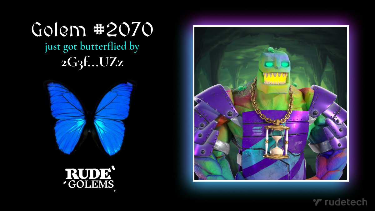 RudeRework's tweet image. A Rude Golem just changed it's appearance! 🦋😱 #RudeRework #RudeGolems