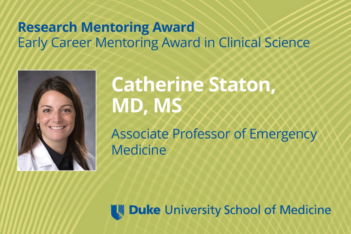 Congratulations to Catherine Staton!

The Research Mentoring Awards recognize faculty members in the School of Medicine for excellence in research mentoring.
